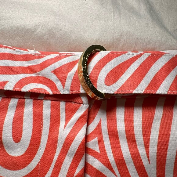 Michael Kors Womens Shorts Size 8 Salmon Pink and White Pattern Great For Summer - Picture 3 of 8